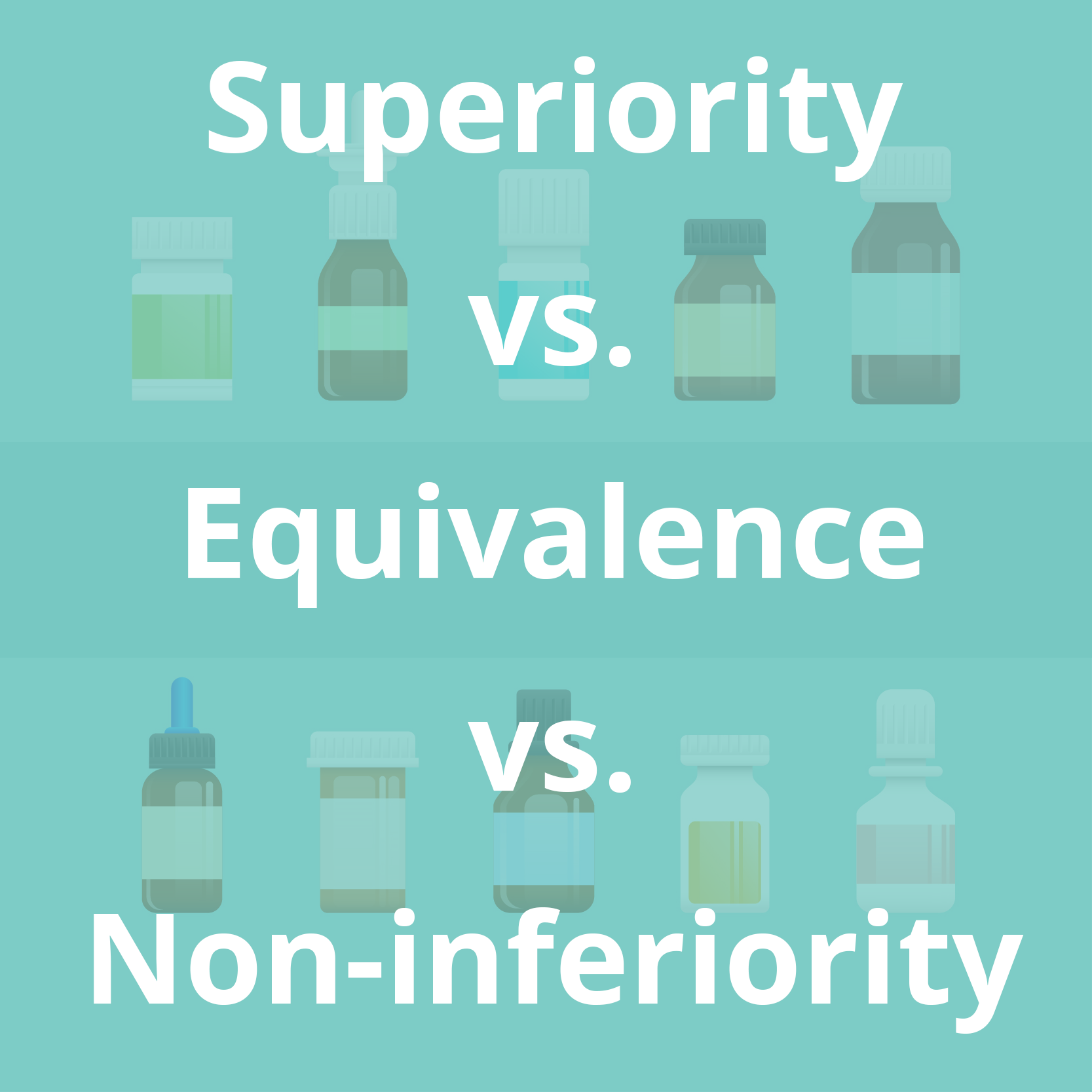 What is the difference between Superiority vs. Equivalence vs. Non